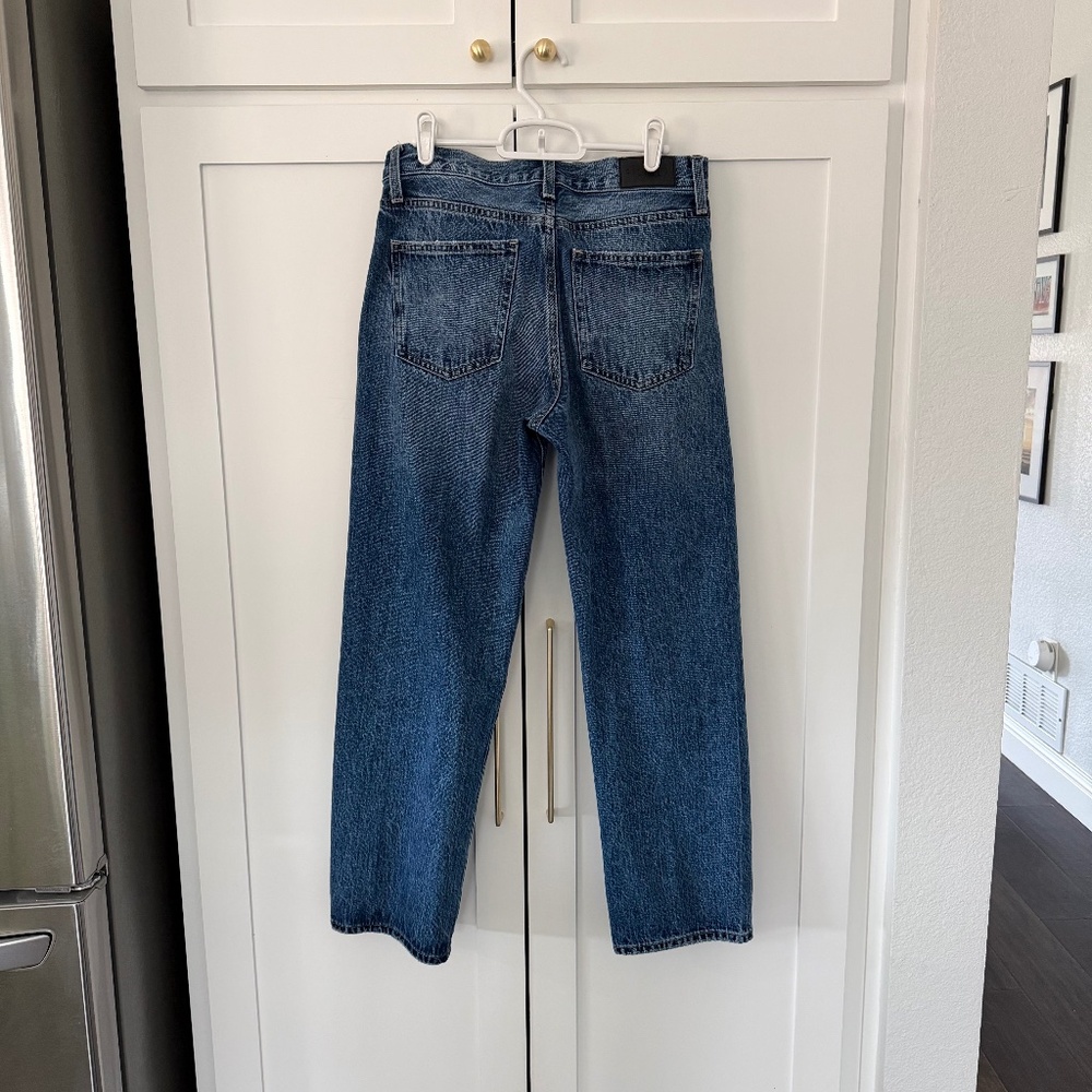 Like New Pistola Lexi Mid-Rise Bowed Straight Jeans Size 26 - Picture 4 of 5